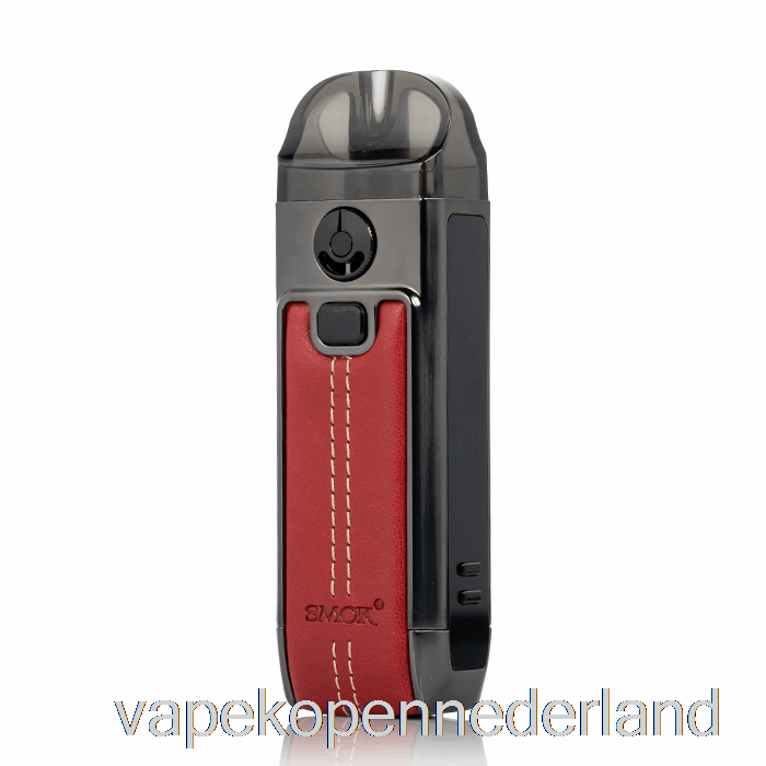Elektronische Sigaret Vape Smok Nord 4 80w Podkit Rood Leer